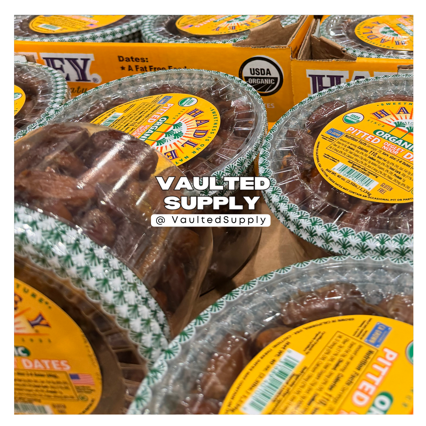 Hadley Organic Deglet Noor Dates 40 oz (2 Pack) USDA Organic Pitted Dates