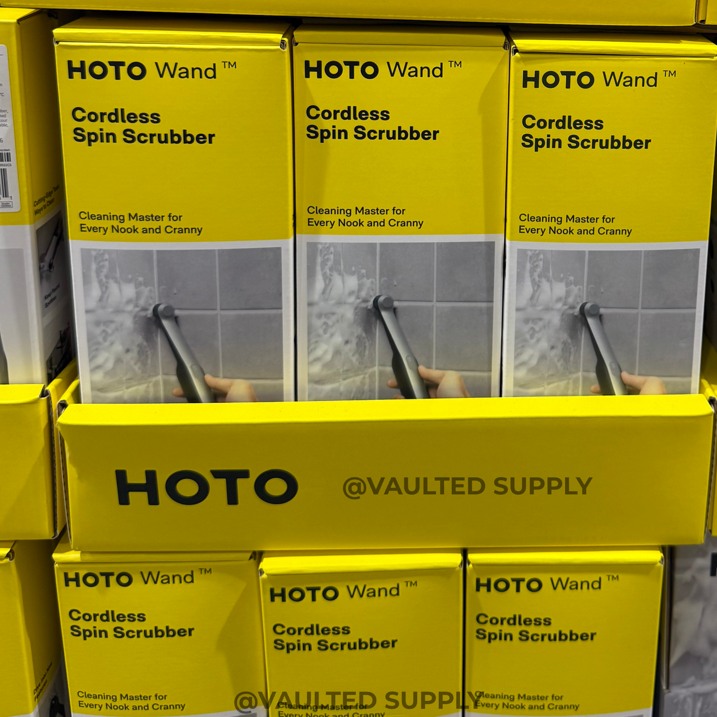 HOTO Wand Cordless Spin Scrubber Electric Cleaning Brush 5 Heads Waterproof