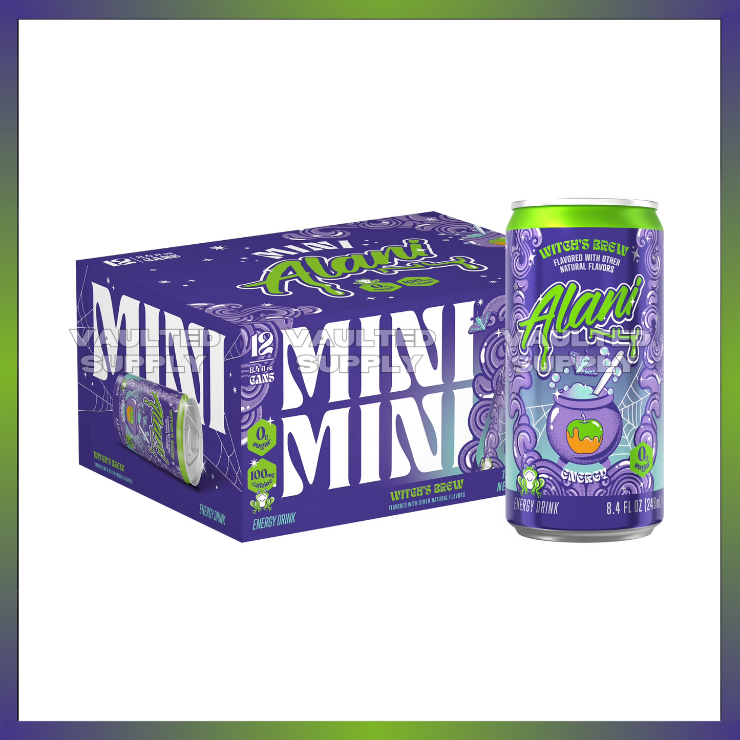Alani Nu Energy Drink Mini Witches Brew 12 Pack | 8.4 fl oz Cans Zero Sugar