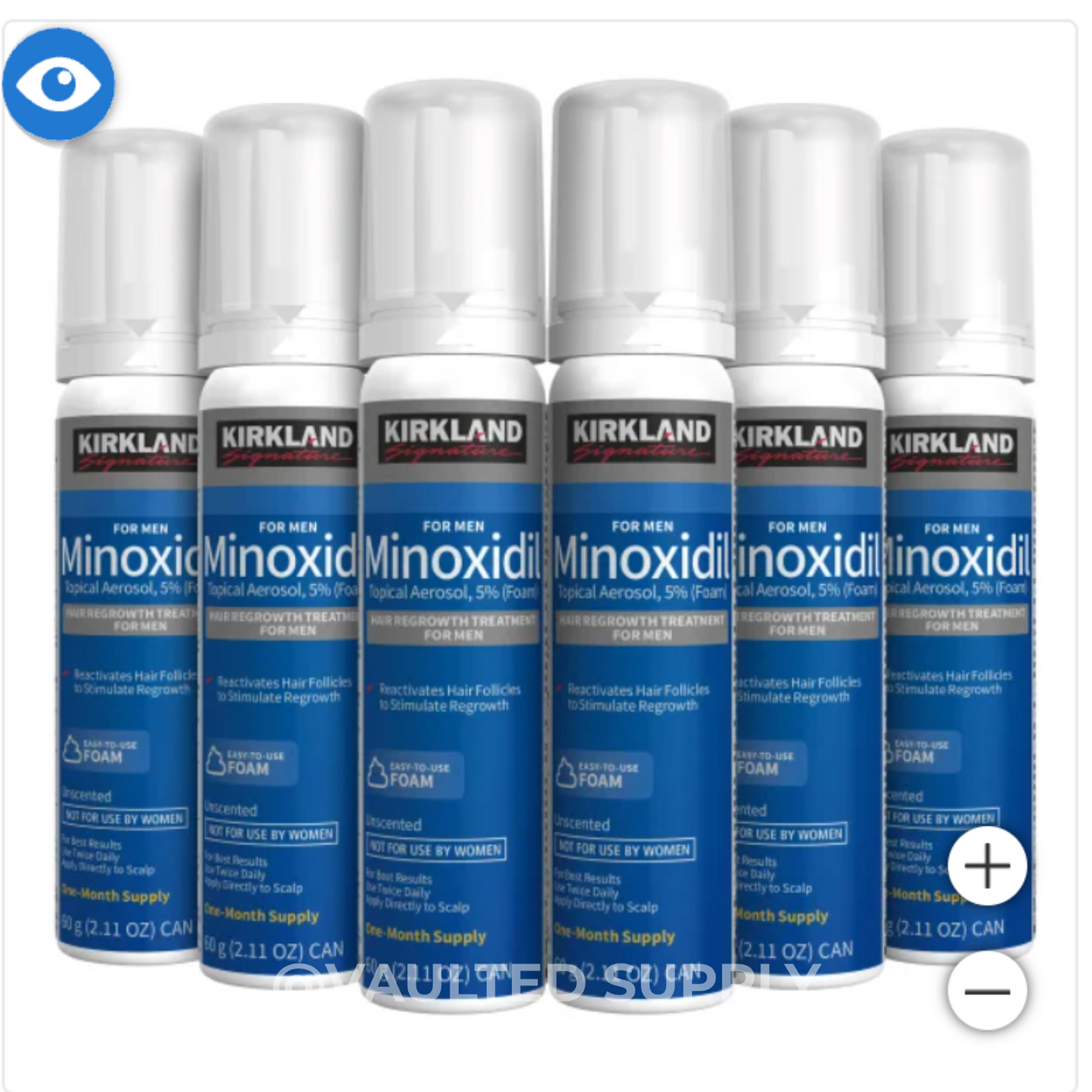 Kirkland Minoxidil 5% Foam Men Hair Regrowth Treatment 6 Months Exp. 9/2026
