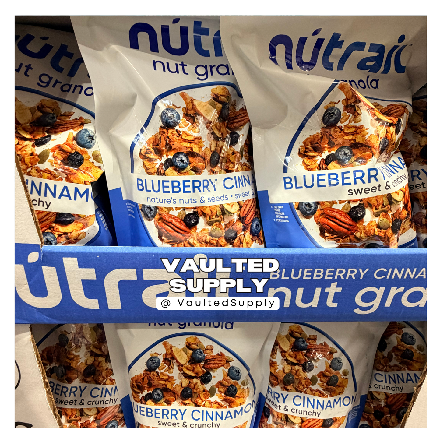NuTrail Nut Granola Blueberry Cinnamon Keto No Sugar Added 22oz 2 Pack