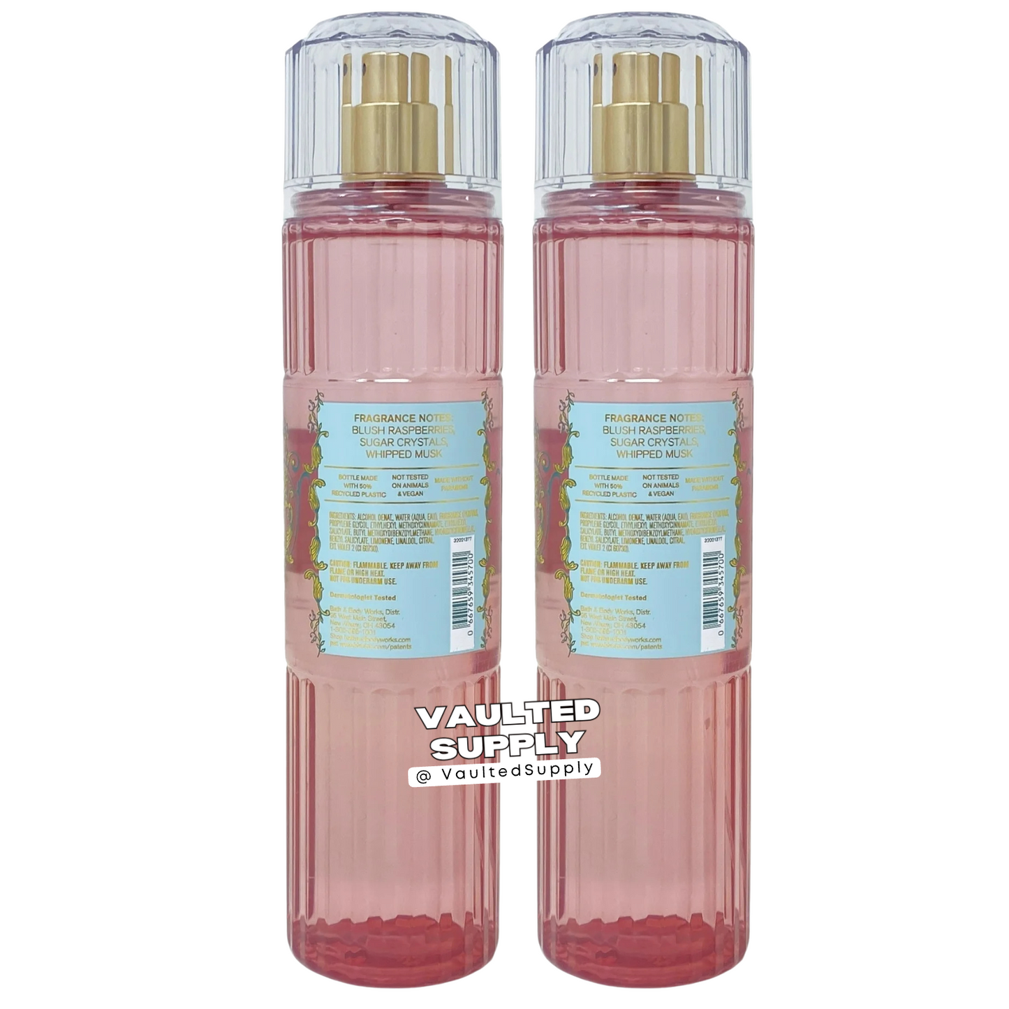 Bath & Body Works Sweetest Song Fine Fragrance Body Spray Mist 8 fl oz (2 Pack)