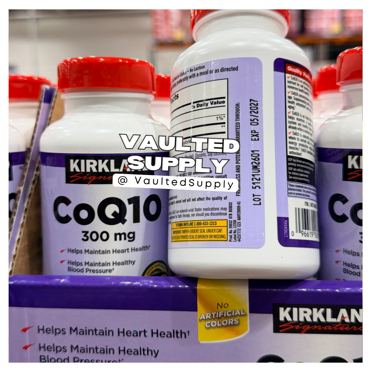 Kirkland Signature CoQ10 300mg 2 Pack 200 Softgels Heart Energy Support EXP 0527