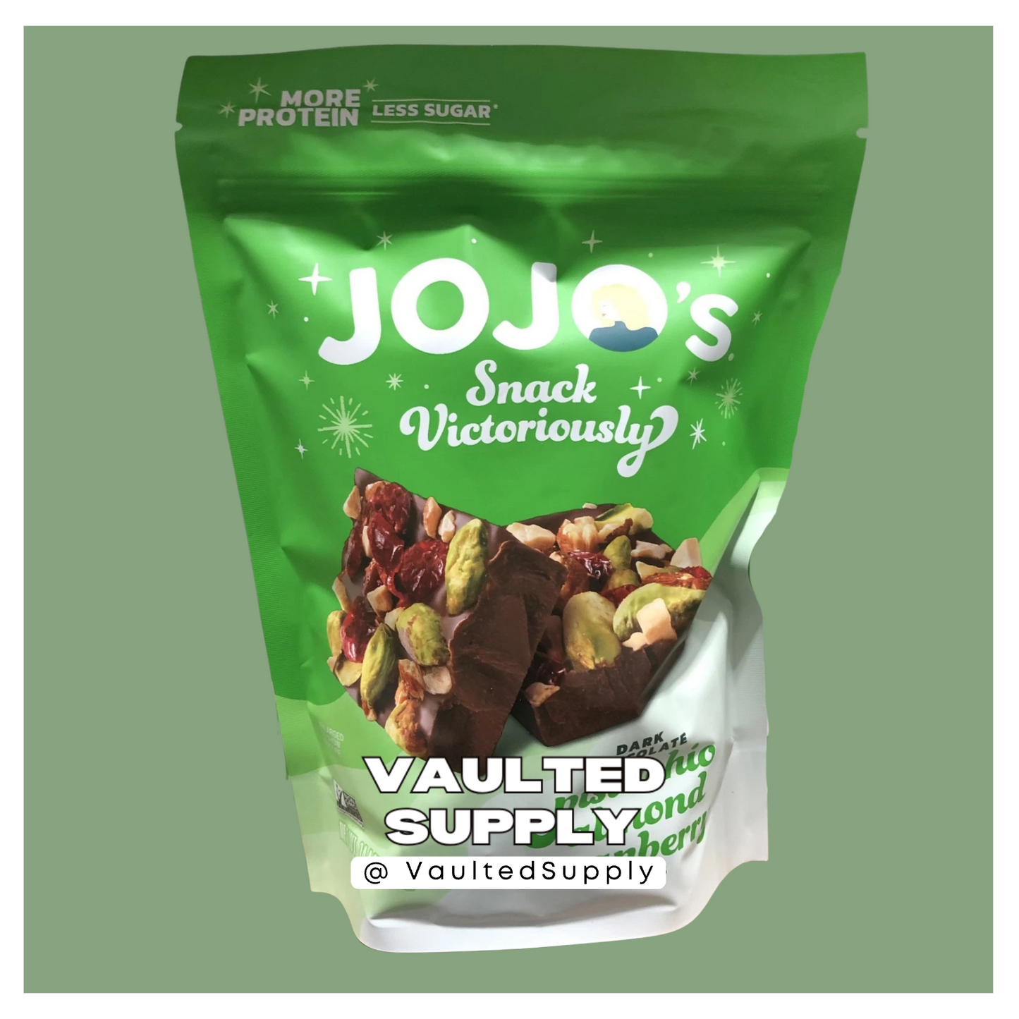 JOJO’s Dark Chocolate Pistachio Almond Cranberry Bites 2 Pack 14.4 oz Gluten Fre