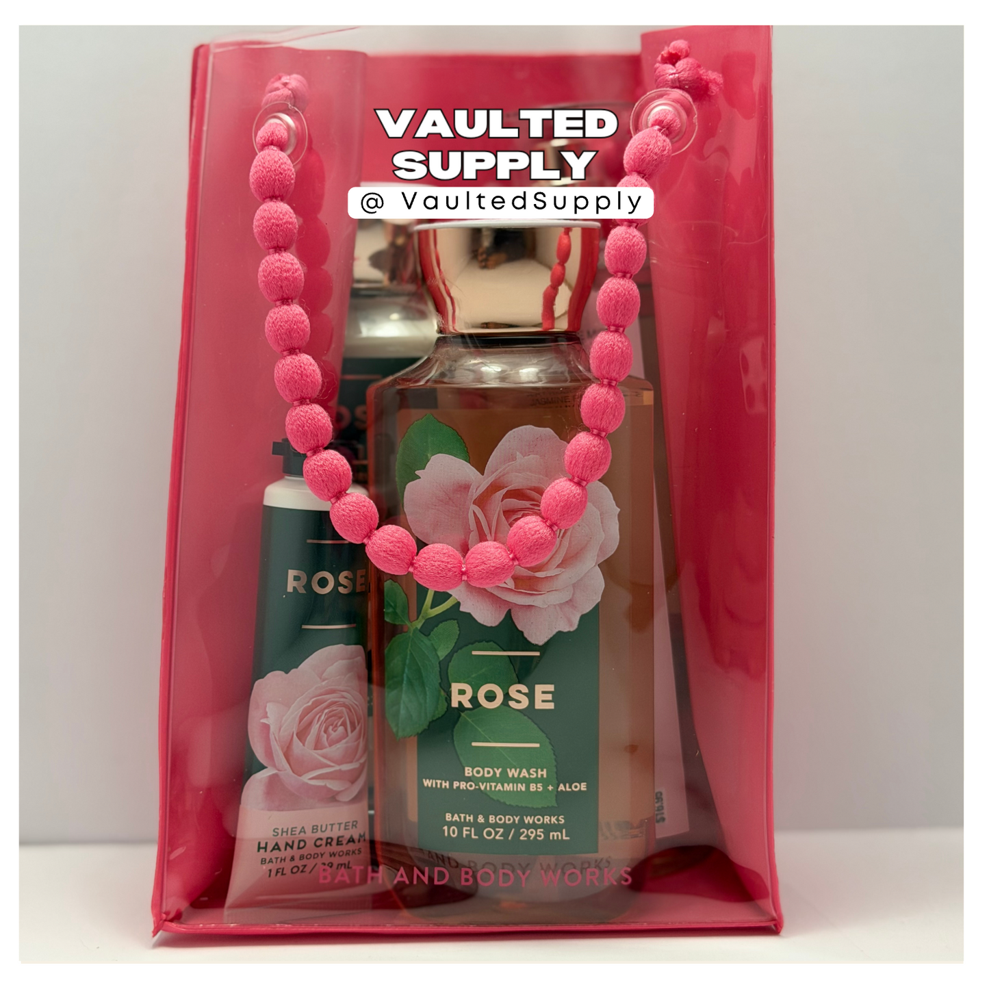 Bath & Body Works ROSE Gift Set 4 Piece + Gift Bag โ Valentine Self-Care Set