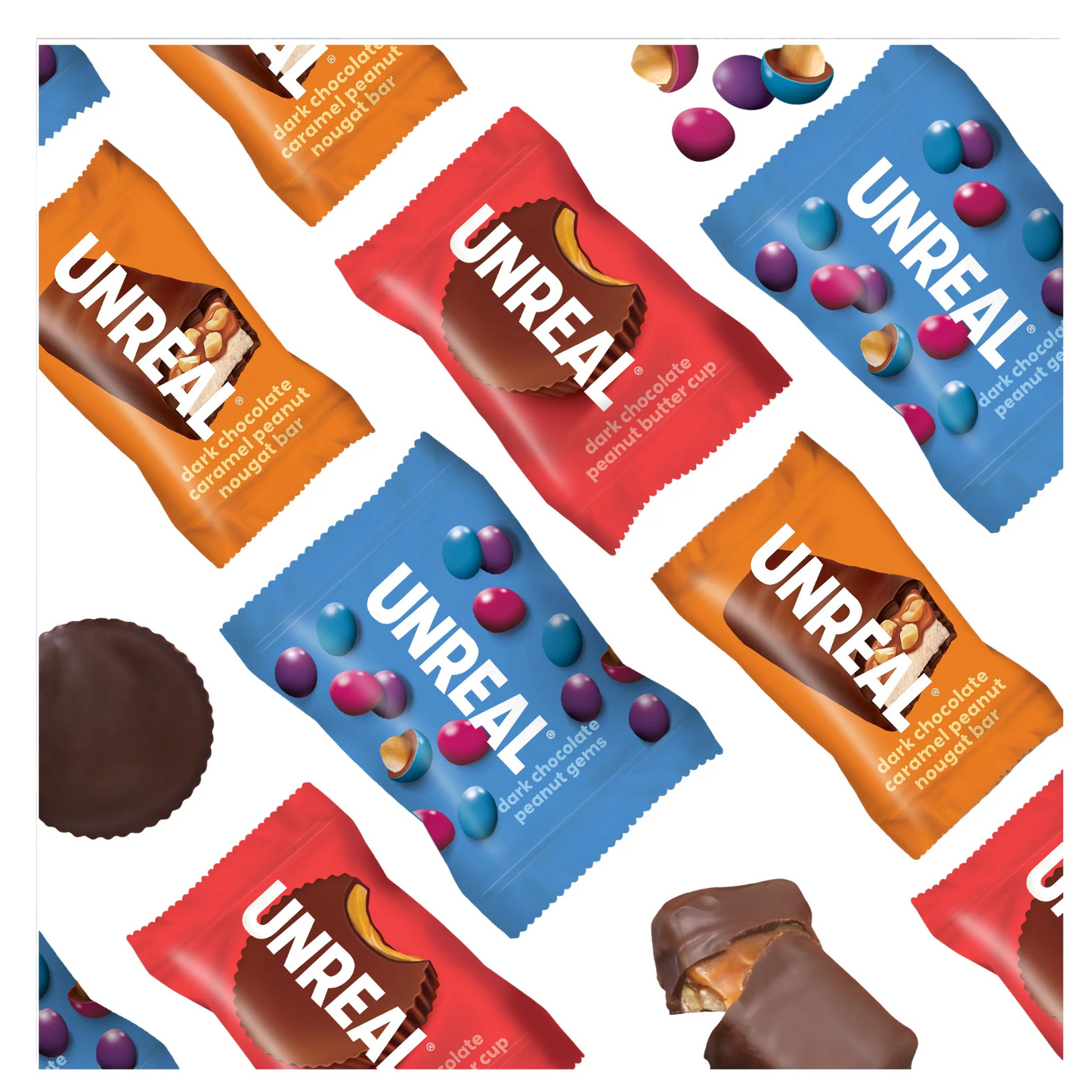 UNREAL Dark Chocolate Variety Pack 2-Pack – 30.8 oz Total | Less Sugar Candy