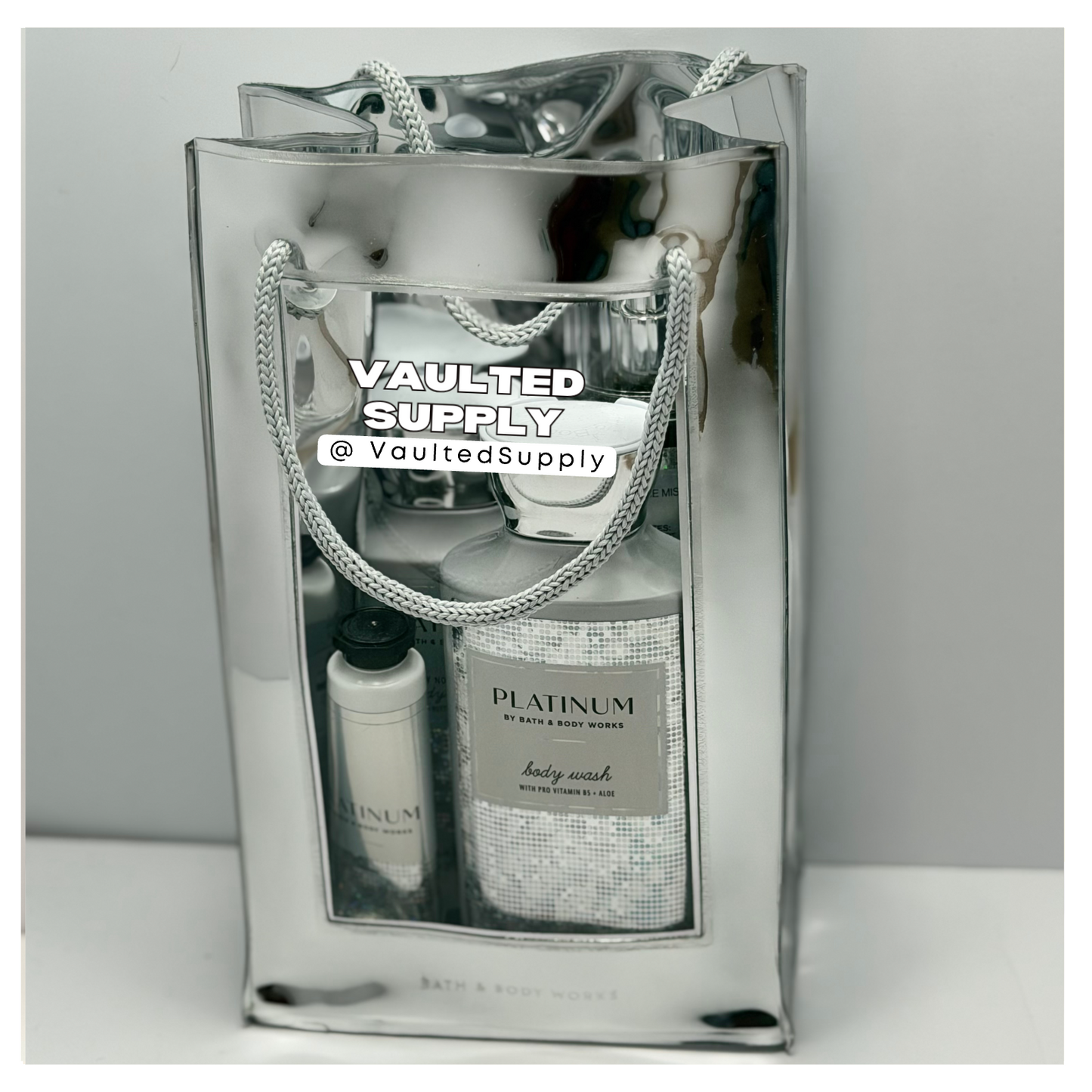 Bath & Body Works Platinum – 5-Piece Valentine’s Gift Set + Silver Gift Bag