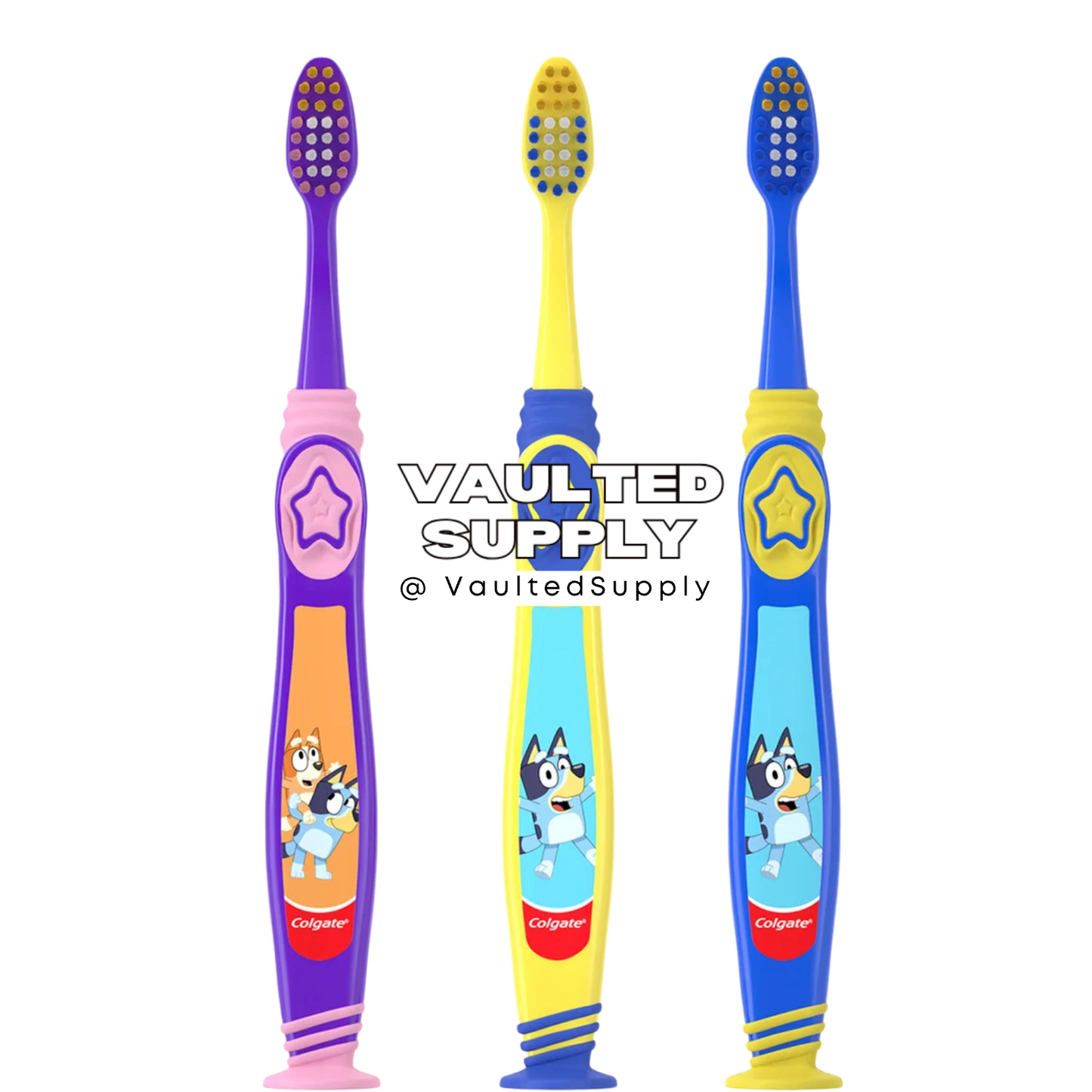 Colgate Bluey Kids Toothbrush 6-Count (2 Pack) | 12 Toothbrushes | Soft Bristles