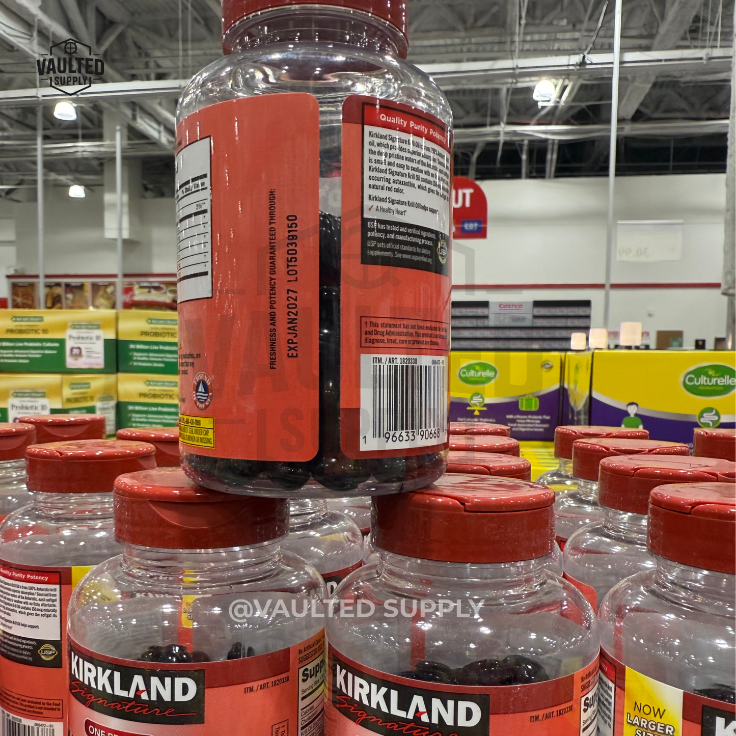 Kirkland Krill Oil 500mg, 180 Softgels • Omega-3 + Astaxanthin Exp Jan / 2027