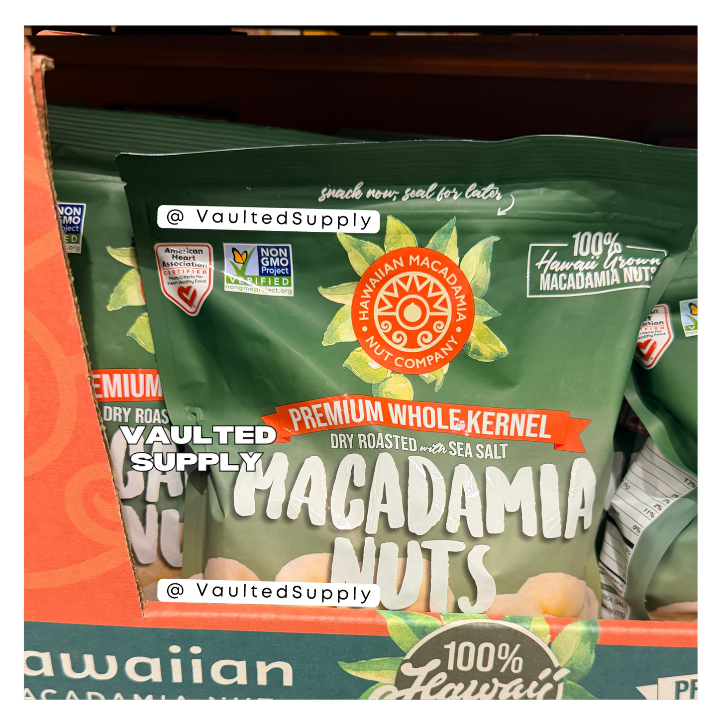 Hawaiian Whole Kernel Macadamia Nuts 20 oz Dry Roasted w/ Sea Salt Premium 03/27