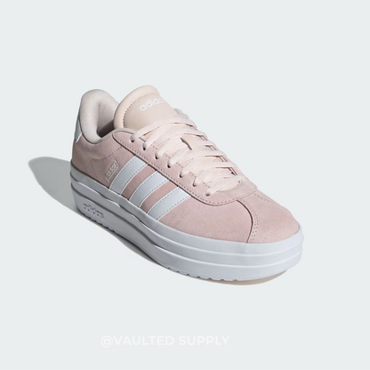Adidas VL Court Bold Women’s Athletic Shoes Pink White Sneakers Size 11 New