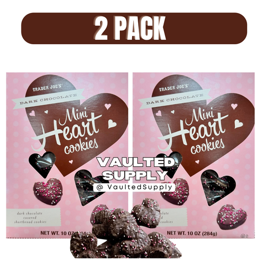 Trader Joe’s Mini Dark Chocolate Heart Cookies – Valentine’s Day 2 Pack 10oz