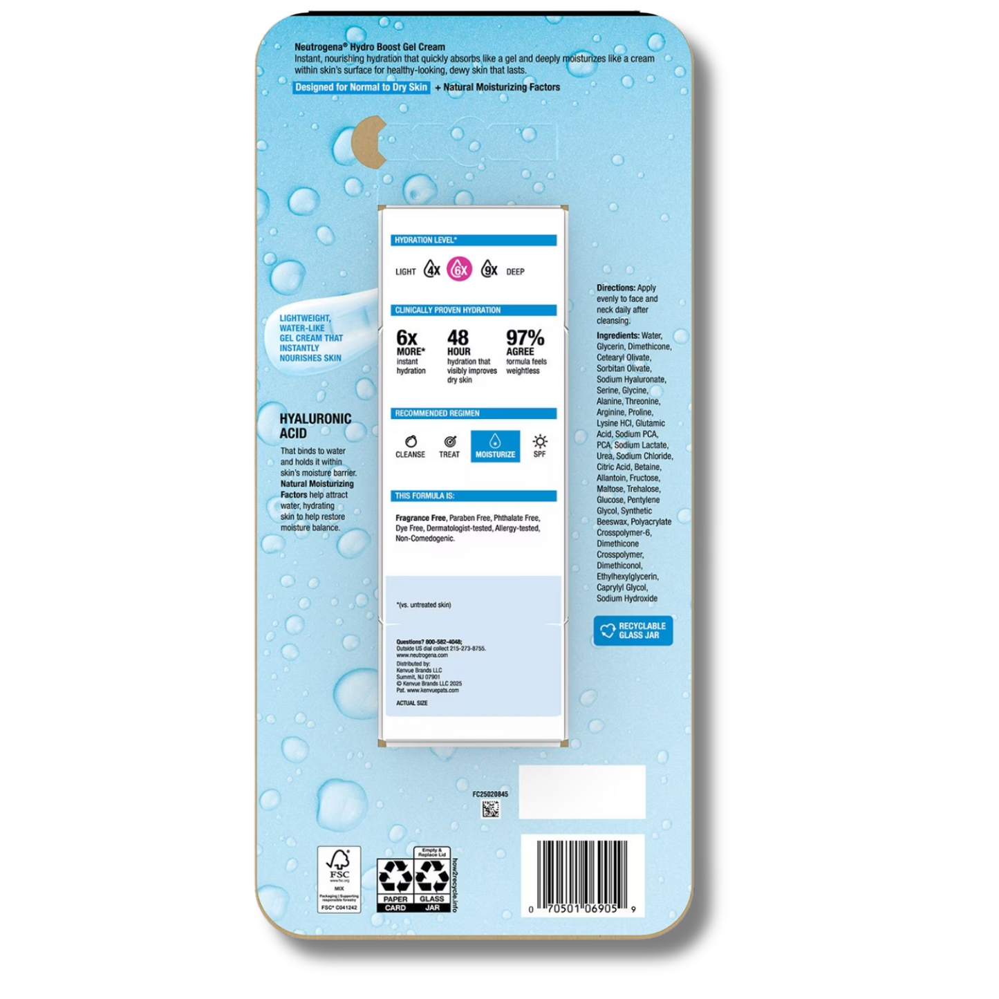 3 Pack Neutrogena Hydro Boost for Extra Dry Skin Water Cream+ 1.7oz NEW FORMUL