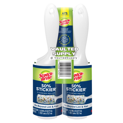 Scotch Brite 3M Lint Roller 50 % Sticker, 95 Sheets (Pack of 5), 475 Count