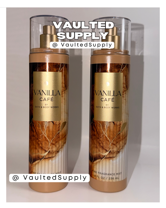 Bath & Body Works Vanilla Café Fine Fragrance Mist 8oz – 2 Pack Coffee Vanilla