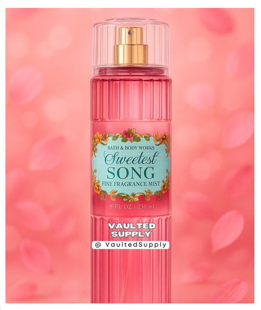 Bath & Body Works Sweetest Song Fine Fragrance Body Spray Mist 8 fl oz (1 Pack)