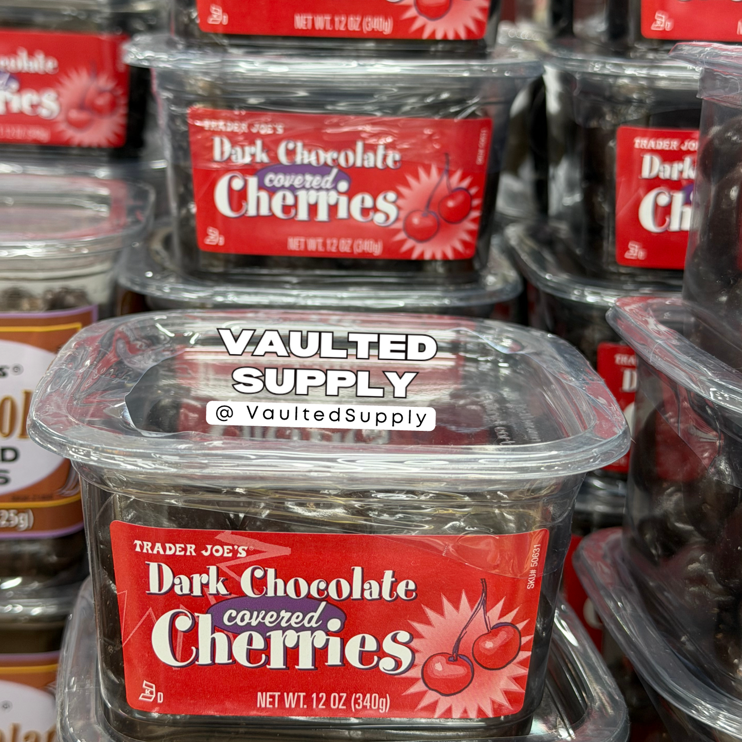 Trader Joe’s Dark Chocolate Covered Cherries 4 Pack 12 oz Each