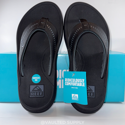 REEF Swellsole Rover Men’s Flip-Flop Sandals Black Comfort Arch Support Size 8