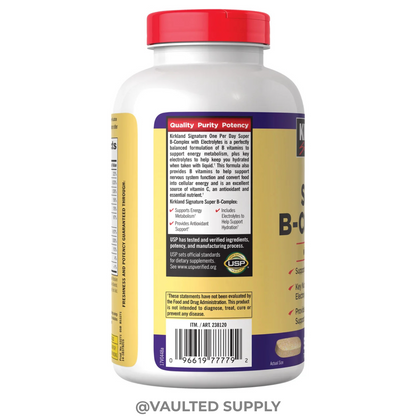 Kirkland Signature Super B-Complex with Electrolytes, 500 Tablets Exp 01/2027