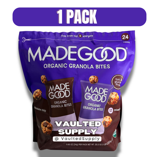 MadeGood Organic Granola Minis 24 Count 0.85 oz – Gluten Free Snack EXP 09/26