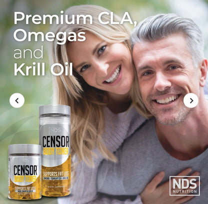 NDS Censor Body Toner - Supports Fat Loss & Body Toning - 180 Softgels