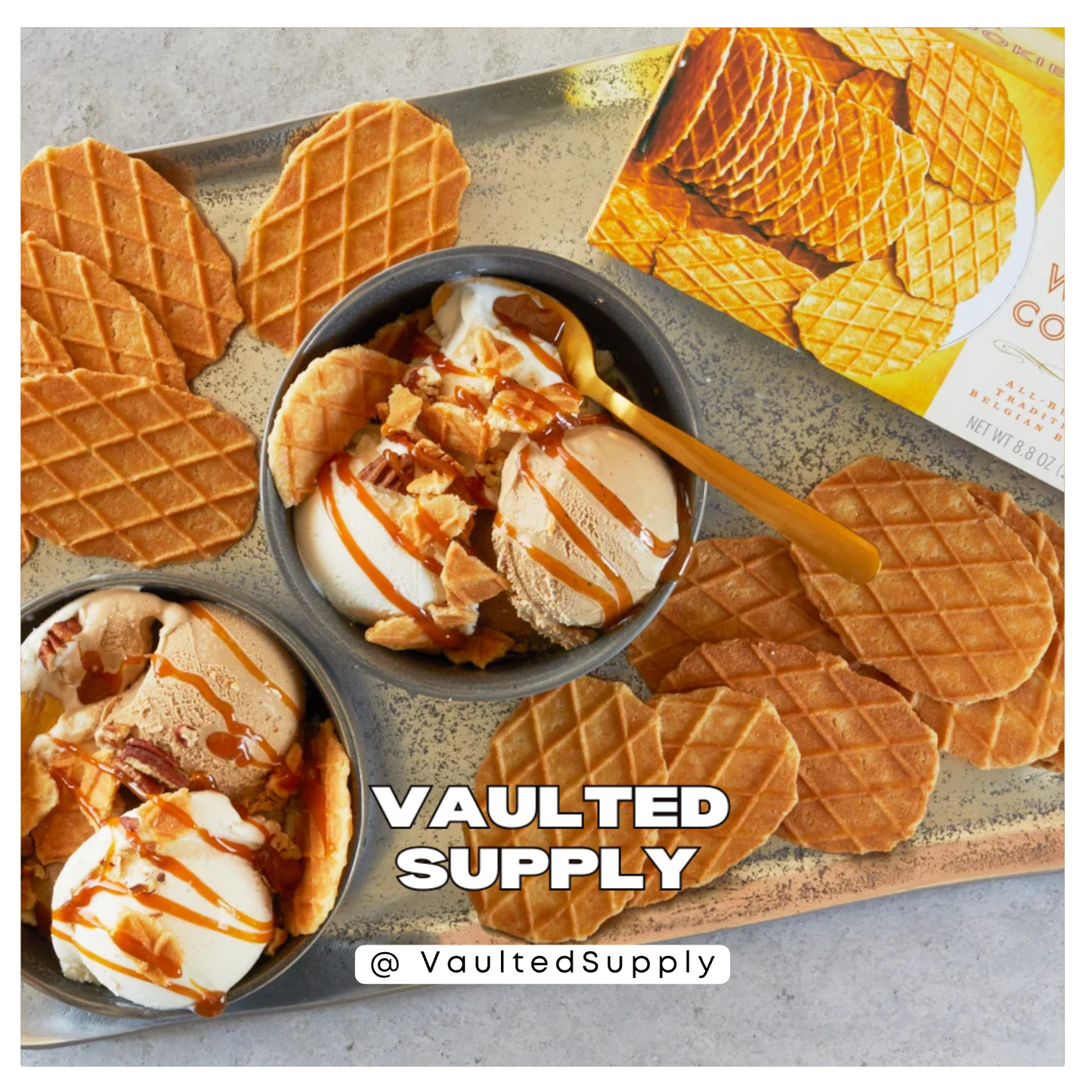 3 Packs Trader Joe's Belgian Butter Waffle Cookies 8.8 oz Each Pack