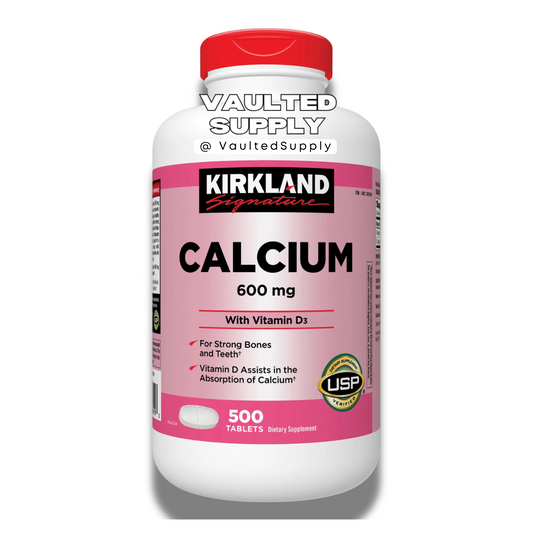 Kirkland Signature Calcium 600 mg with Vitamin D  500 / 1000 Tablet  1 or 2 Pack