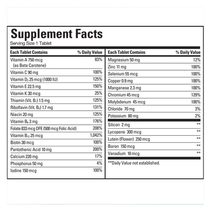 Kirkland Signature Mature Multi 400 Tablets *Adult 50+ Multi Vitamin & Mineral*