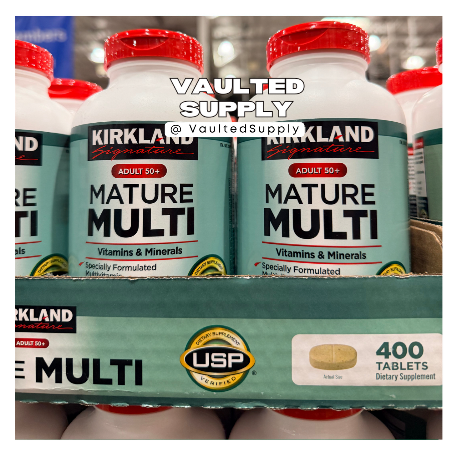 Kirkland Signature Mature Multi 400 Tablets *Adult 50+ Multi Vitamin & Mineral*