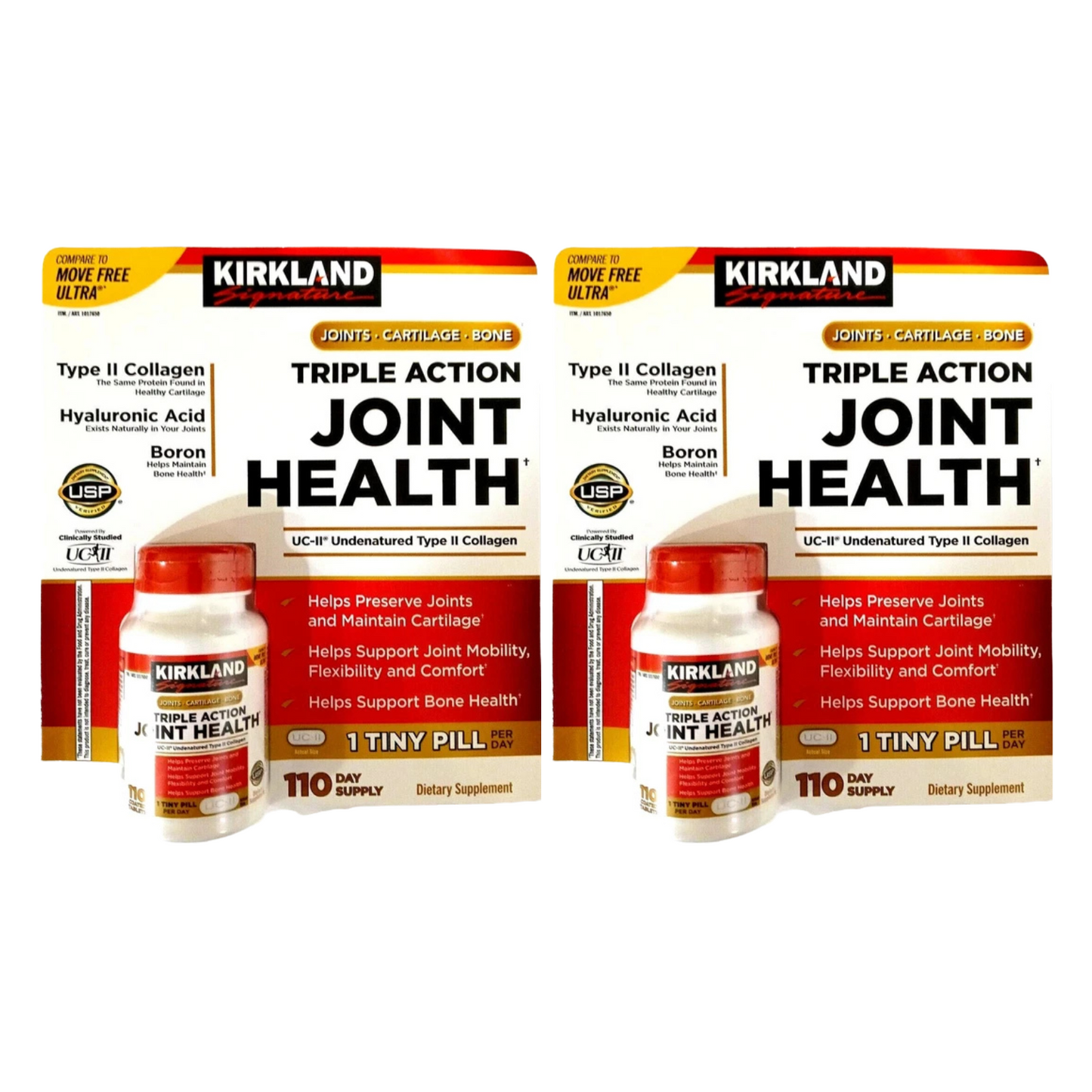 Kirkland Triple Action Joint Health 110 Tablet Compare to Move Free Ultra 2 Pack