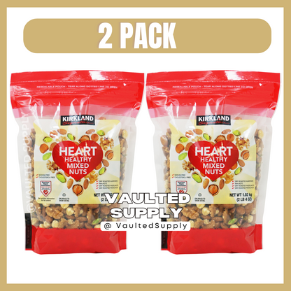 2 Packs Kirkland Signature Heart Healthy Mixed Nuts 36 oz Each Pack, Total 72 oz