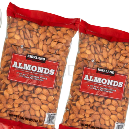 2 Packs Kirkland Signature Supreme Whole Almonds 3 lb Each Pack EXP 08/26
