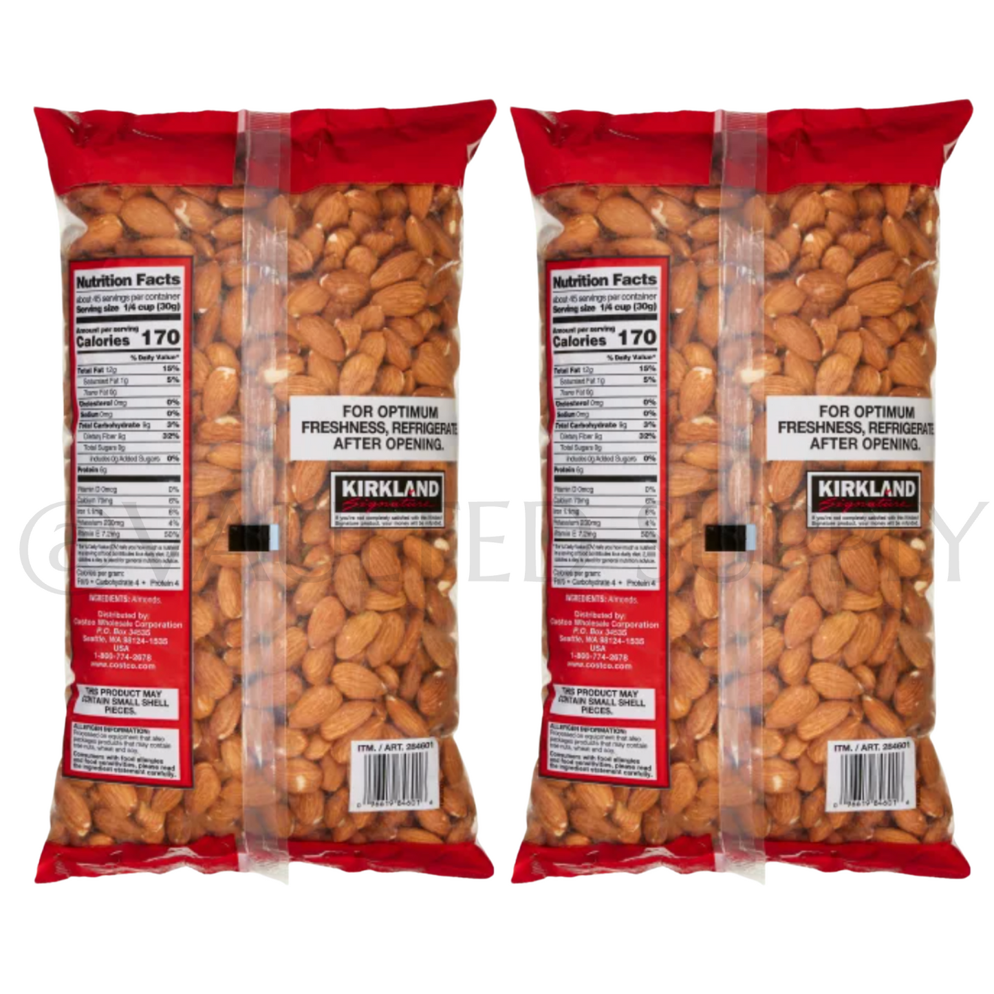 2 Packs Kirkland Signature Supreme Whole Almonds 3 lb Each Pack EXP 08/26