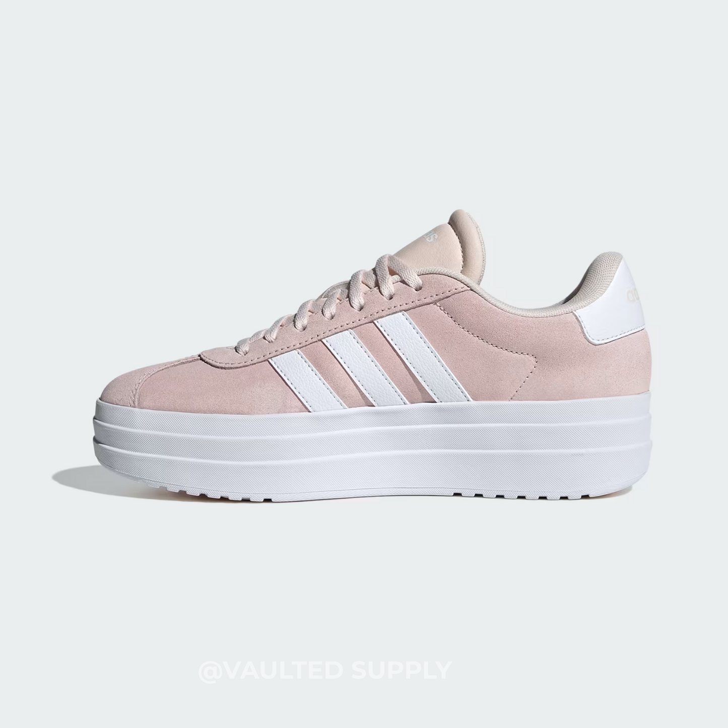 Adidas VL Court Bold Women’s Athletic Shoes Pink White Sneakers Size 11 New
