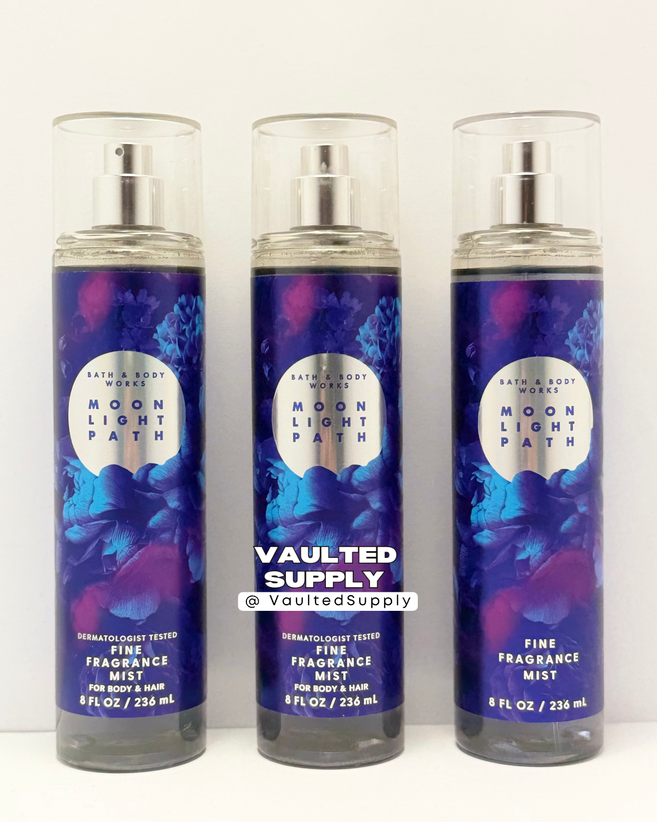 Bath & Body Works Moonlight Path Fine Fragrance Mist 3-Pack | 8 oz Each