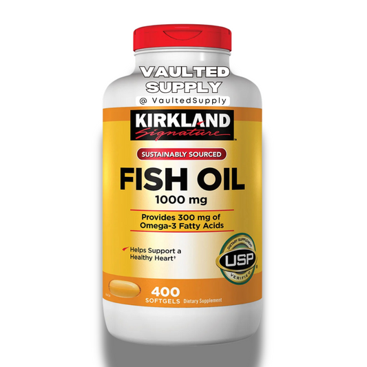 Kirkland Signature Fish Oil 1000mg 400 Softgels Omega-3 EPA DHA USP EXP 07/28
