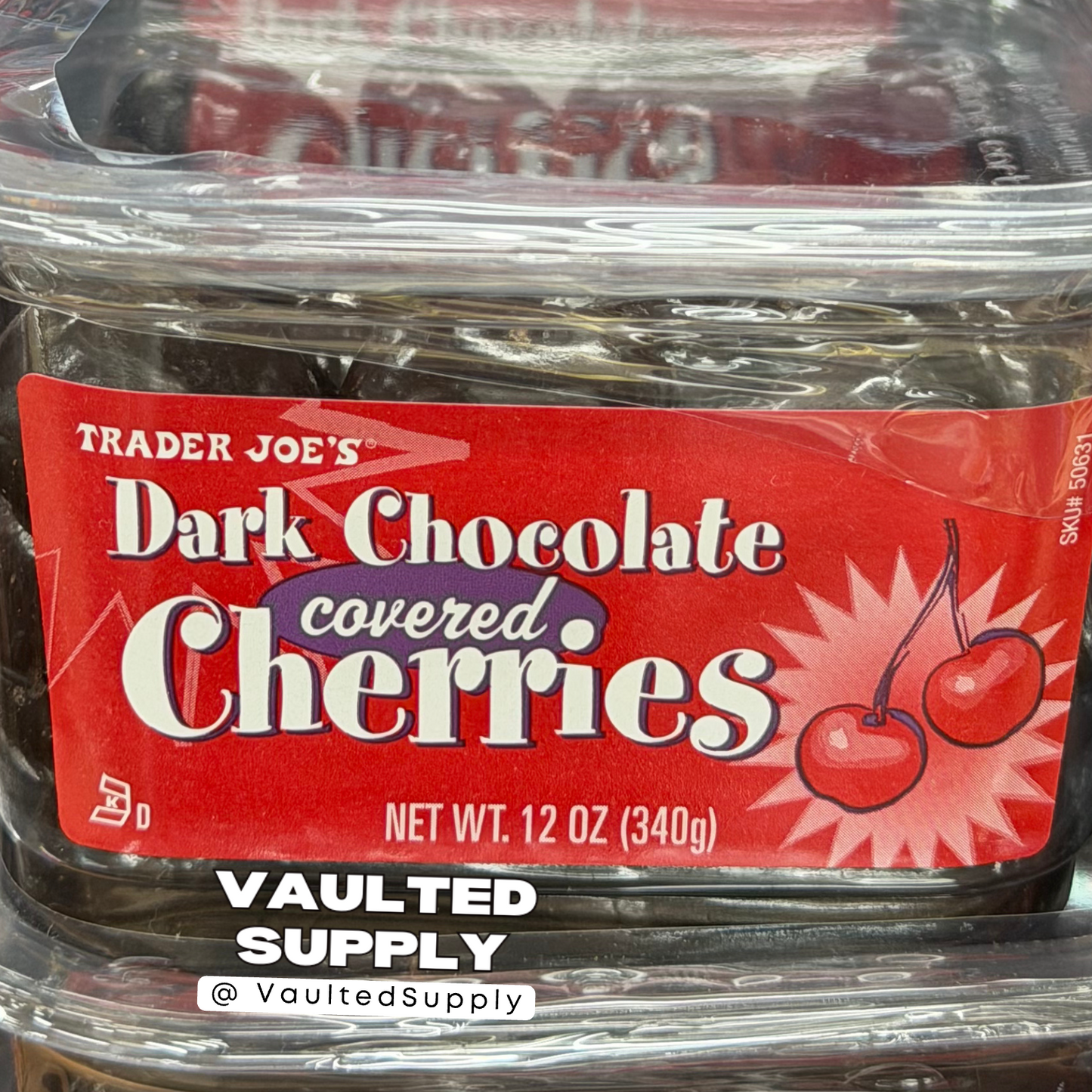 Trader Joe’s Dark Chocolate Covered Cherries 4 Pack 12 oz Each