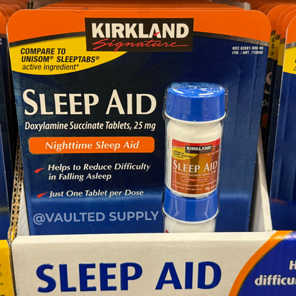 Kirkland Signature Sleep Aid 192 Tablets Doxylamine Succinate 25 Mg EXP 5/2028+