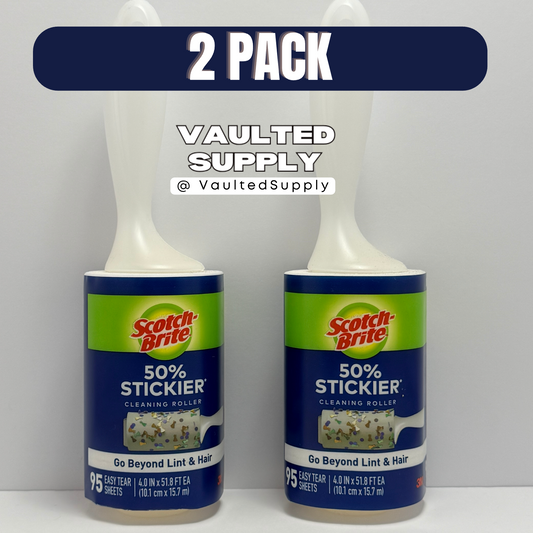 Scotch-Brite Lint Roller 95 Sheets Each – 2 Pack (190 Sheets Total)