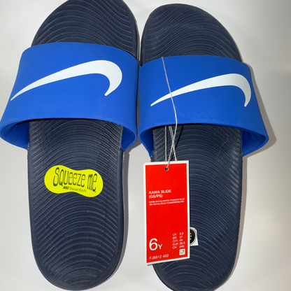 Nike Kawa Slide GS/PS Big Kids Sandals 6Y Game Royal White Thunder Blue – Women’