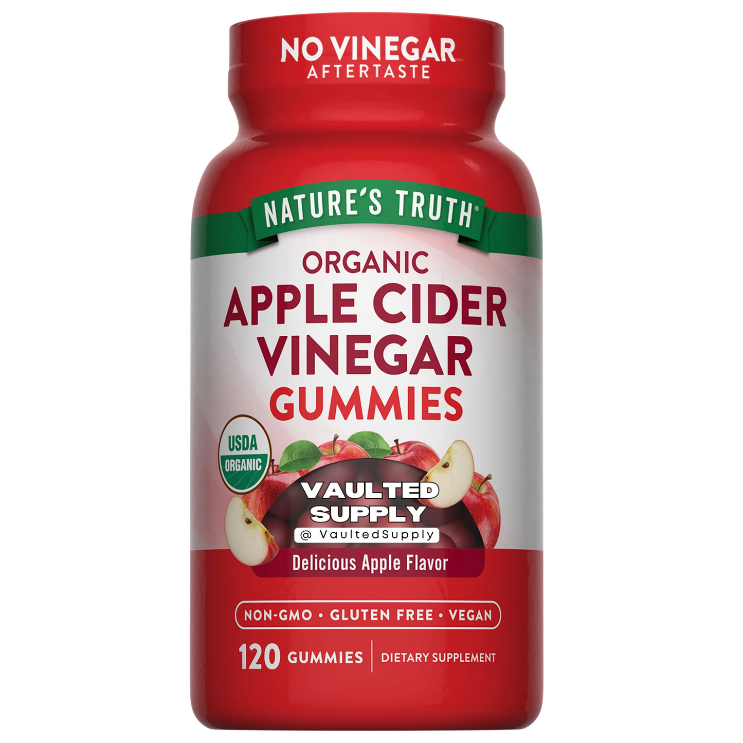 Nature’s Truth Organic Apple Cider Vinegar Gummies 120 Count – 500mg, Vegan, ACV