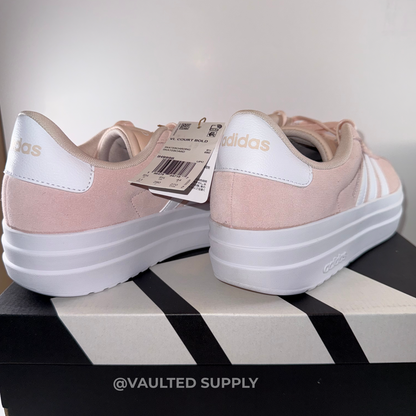 Adidas VL Court Bold Women’s Athletic Shoes Pink White Sneakers Size 11 New