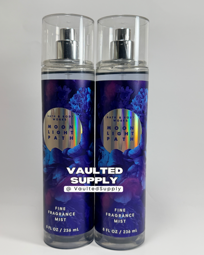 Bath & Body Works MOONLIGHT PATH Fine Fragrance Body Mist Spray 8 Oz (2 pack)
