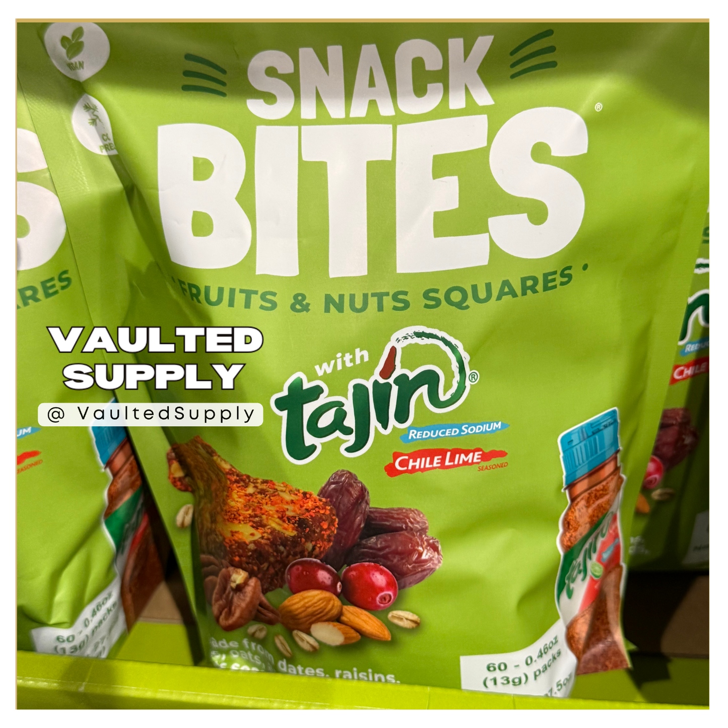 Go Nutre Snack Bites Tajin Fruit & Nut Squares 27.5oz (2 Pack) – EXP 01/26