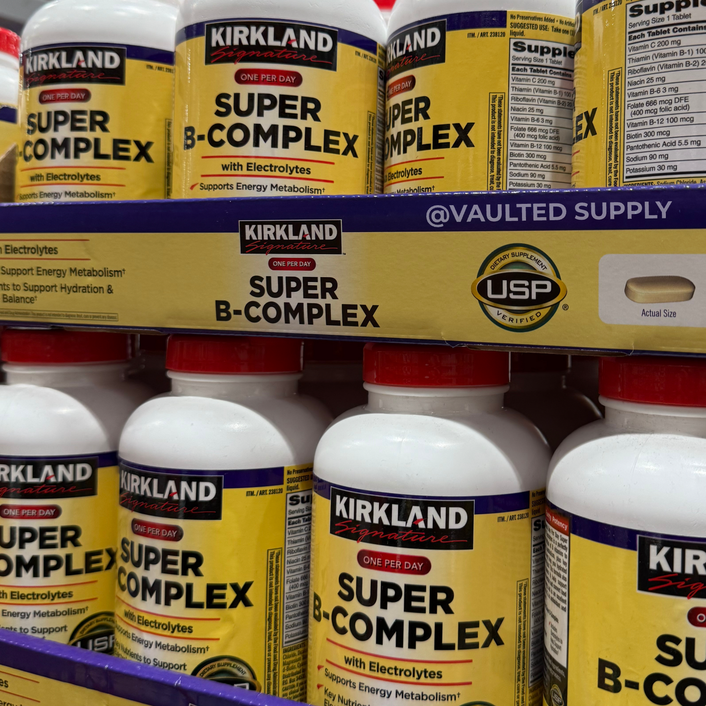 Kirkland Signature Super B-Complex with Electrolytes, 500 Tablets Exp 01/2027