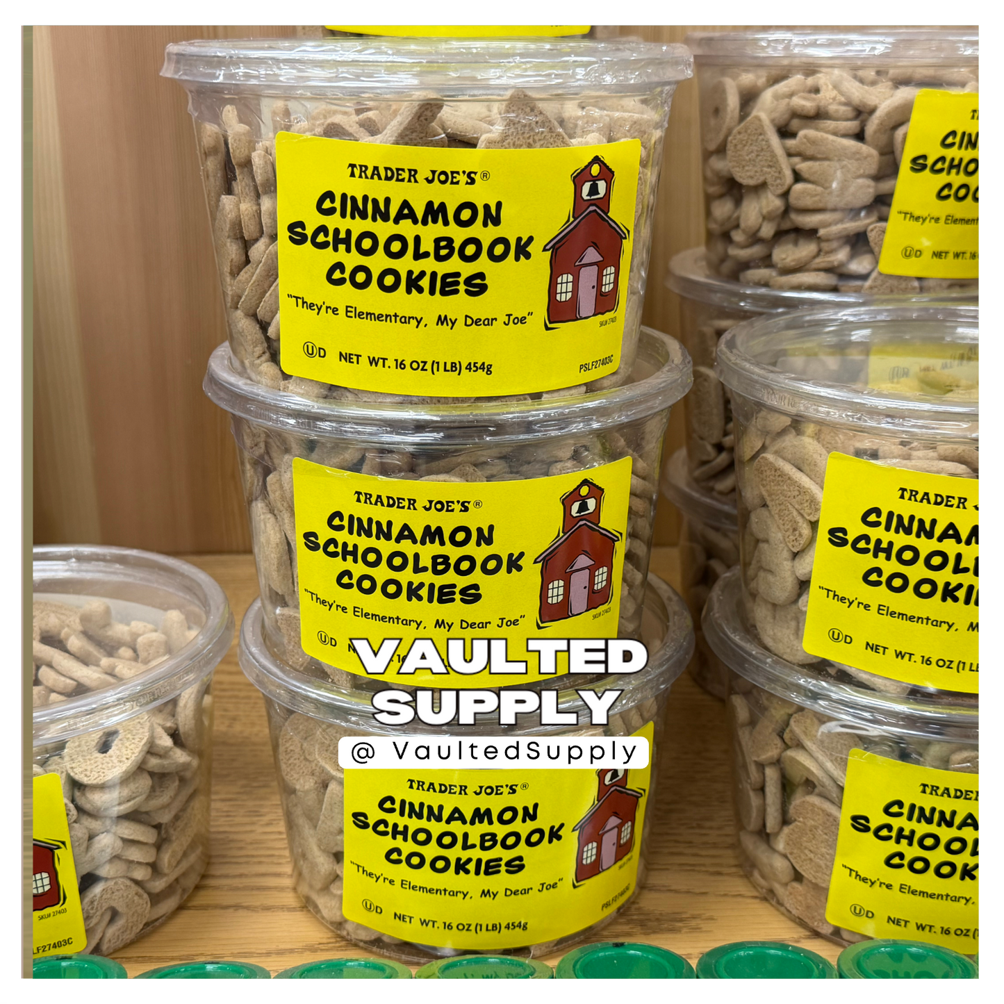 Trader Joe’s Cinnamon Schoolbook Cookies 16oz Each (2 Pack) Kosher