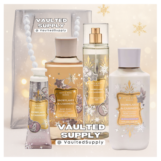 Bath & Body Works Snowflakes & Cashmere Gift Set 4 Pcs • Holiday Set