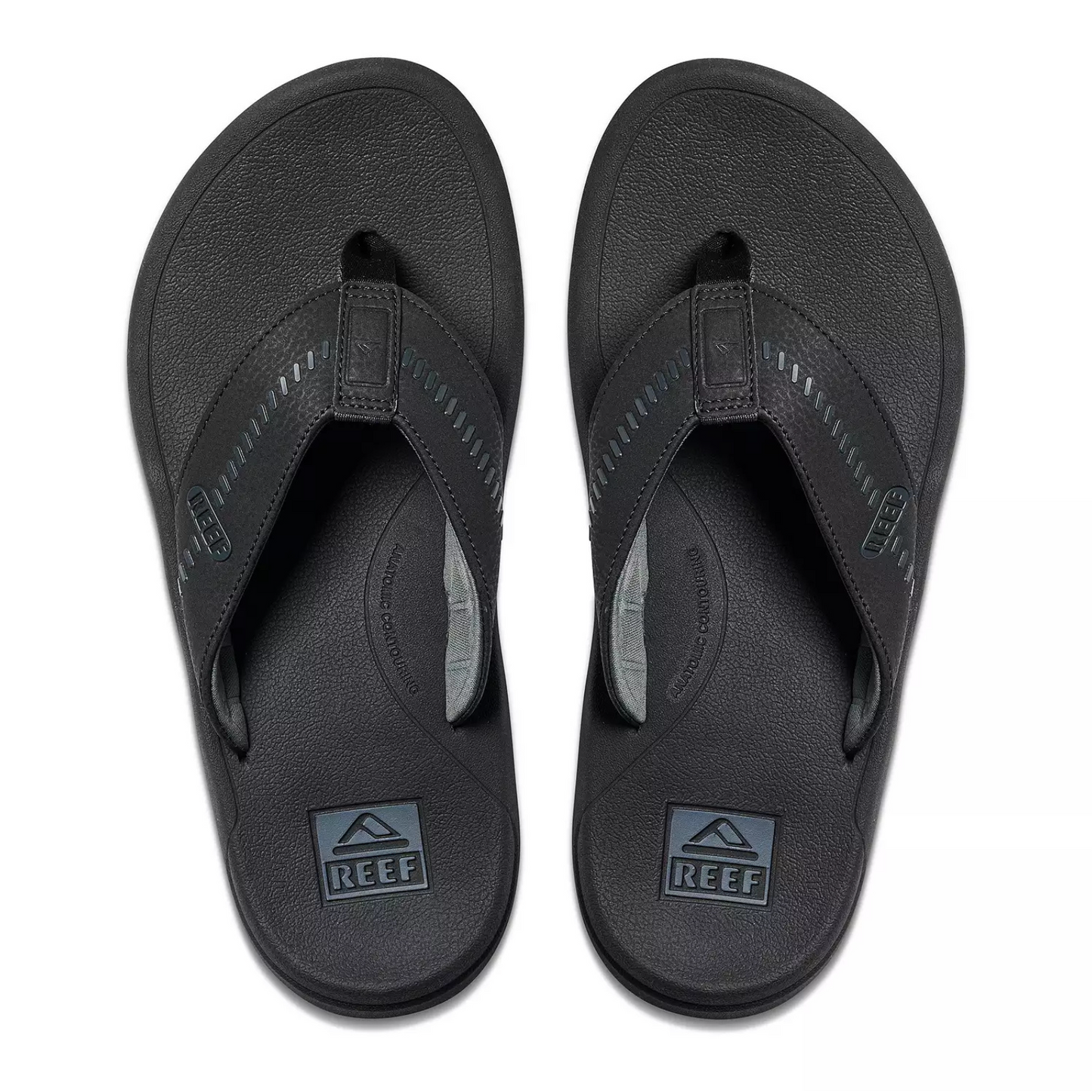 REEF Swellsole Rover Men’s Flip-Flop Sandals Black Comfort Arch Support Size 8