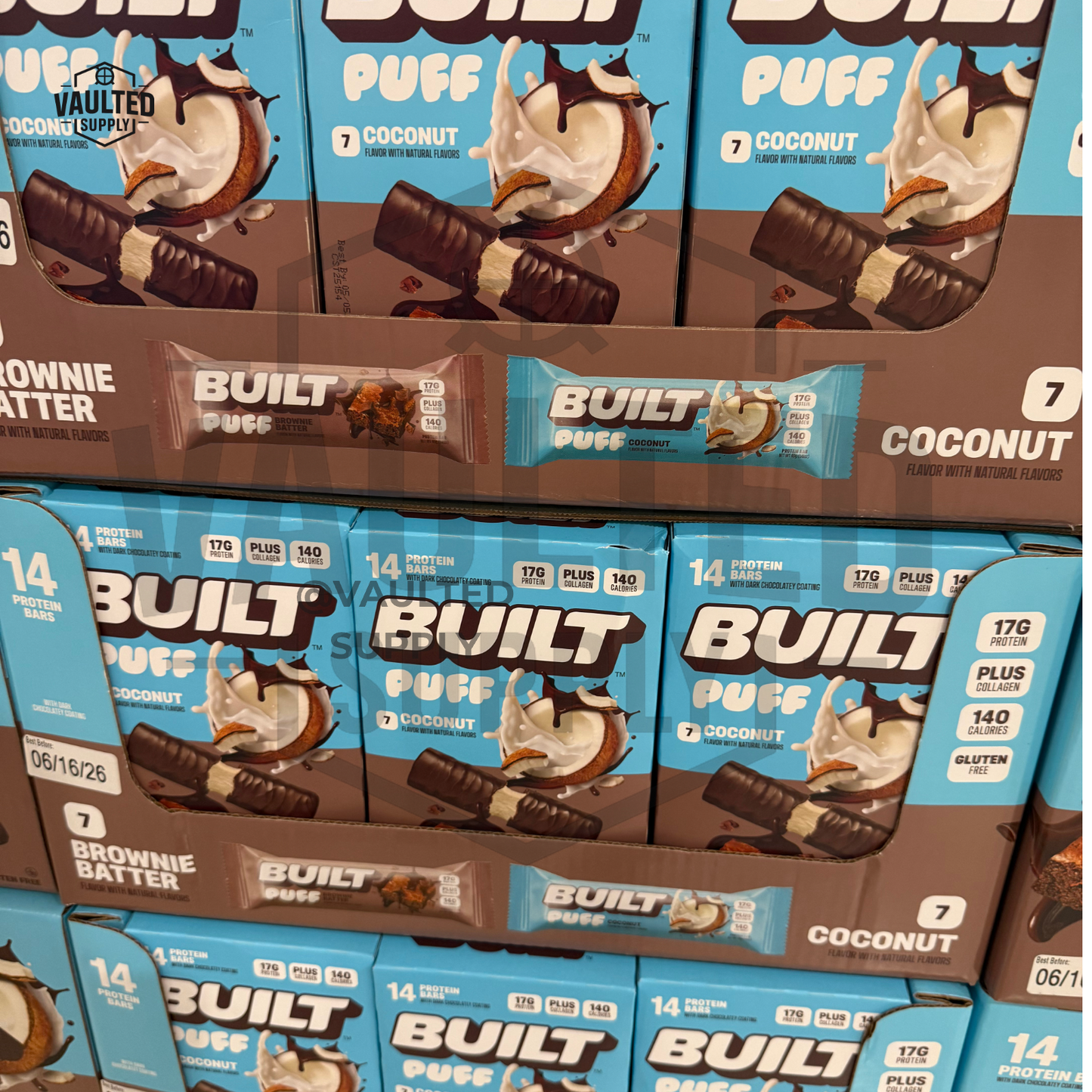 Built Puff Protein Bars, Brownie Batter & Coconut Flavors 1.41 oz, 1 - Box