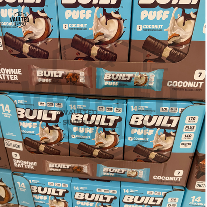 Built Puff Protein Bars, Brownie Batter & Coconut Flavors 1.41 oz, 1 - Box